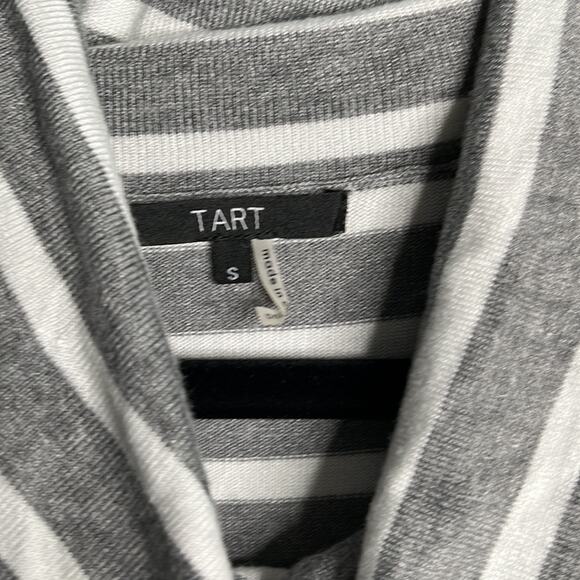 Tart Gray and White Striped Cowl Neck Sweater Dress Size Small - Picture 3 of 9